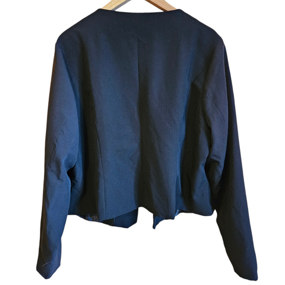 Torrid Studded Blazer Open Front Jacket Lined Black Women's Size 2 (18/20; 2X) - Picture 7 of 8